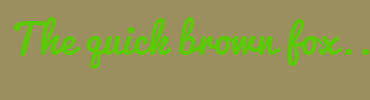 Image with Font Color 5BC900 and Background Color 9C9060